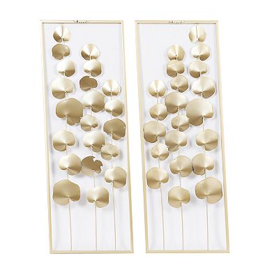 Stella & Eve Metallic Leaf Wall Decor 2-Piece Set