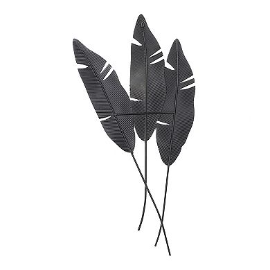 Stella & Eve Gold & Black Iron Leaf Wall Decor