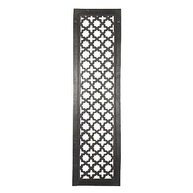 Stella & Eve Black Lattice Wood Wall Decor