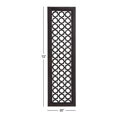 Stella & Eve Black Lattice Wood Wall Decor
