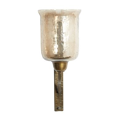Stella & Eve Amber Hurricane Holder Iron Wall Sconce