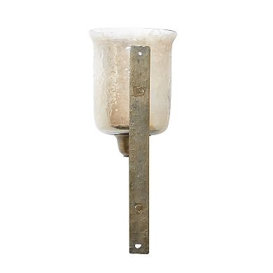 Stella & Eve Amber Hurricane Holder Iron Wall Sconce