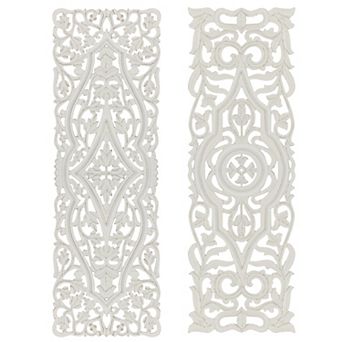 Stella & Eve Carved White Wall Decor 2 pc Set