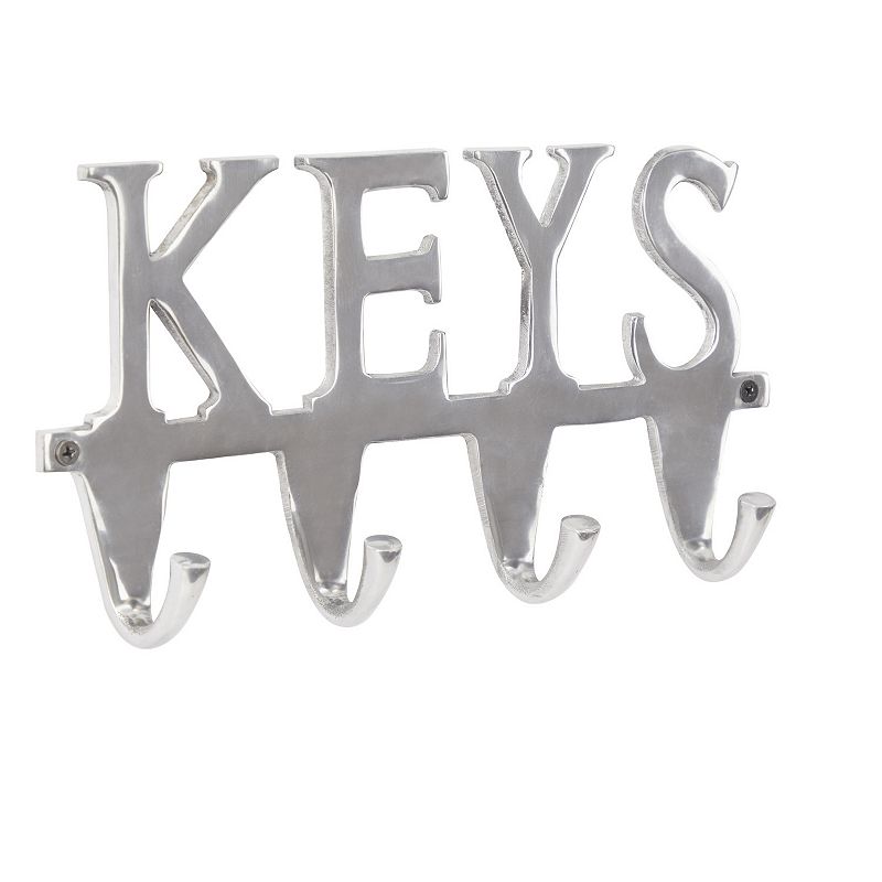 Stella & Eve Aluminum Keys Wall Hook, Silver