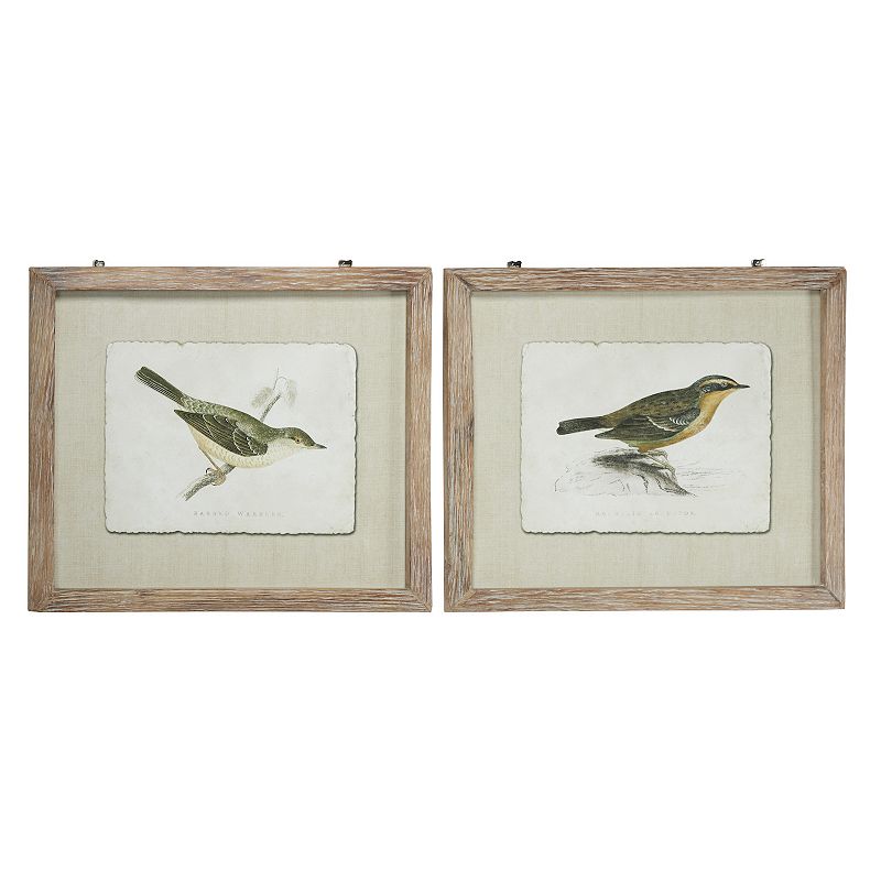 Stella & Eve Bird Framed Wall Art 2-piece Set, Brown