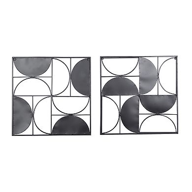 Stella & Eve 20" x 20" Geometric Iron Wall Decor 2-Piece Set