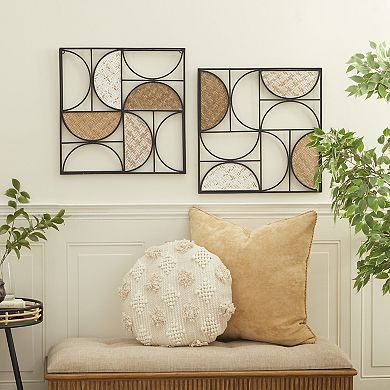 Stella & Eve 20" x 20" Geometric Iron Wall Decor 2-Piece Set