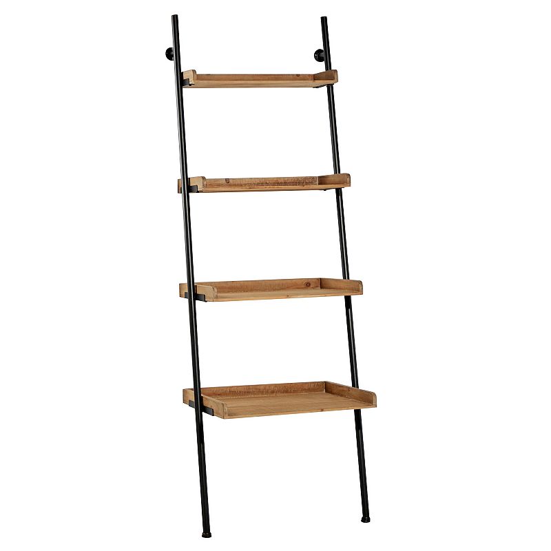 Stella & Eve 4-Shelf Ladder Shelving Unit, Brown