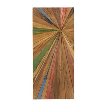 Stella & Eve Teak Wood Sunburst Wall Decor