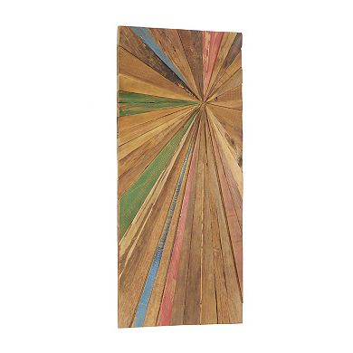 Stella & Eve Teak Wood Sunburst Wall Decor