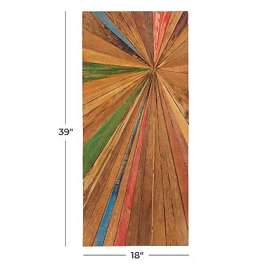 Stella & Eve Teak Wood Sunburst Wall Decor