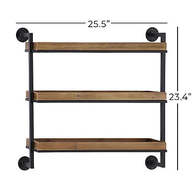 Stella & Eve 3-Shelf Wood Wall Decor