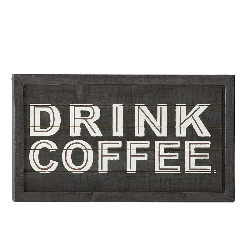 39276379 Stella & Eve Drink Coffee Wall Decor, Brown sku 39276379