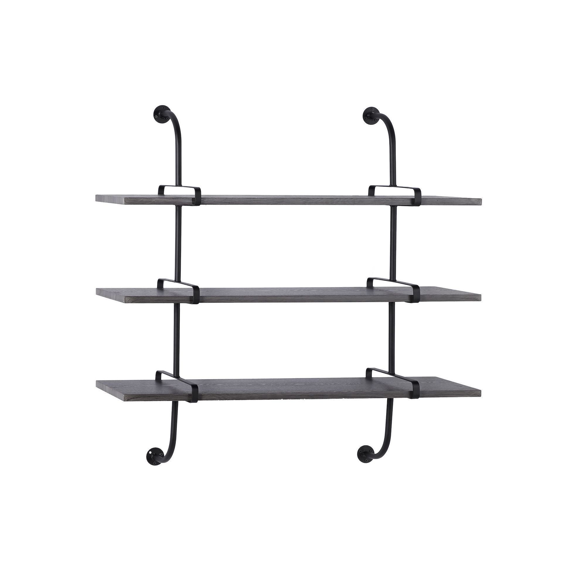 Stella & Eve Gray Wood 3-Shelf Wall Decor