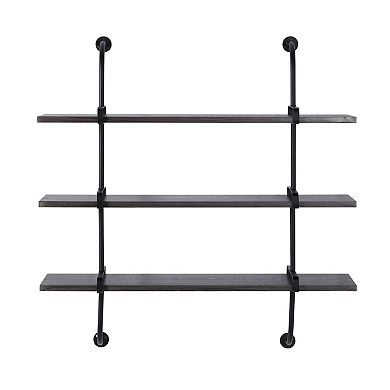 Stella & Eve Gray Wood 3-Shelf Wall Decor