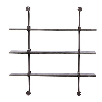 Stella & Eve Gray Wood 3-Shelf Wall Decor