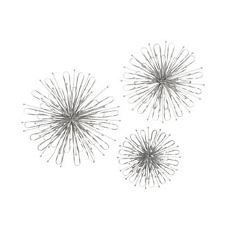 Stella & Eve Sunburst Silver Wall Decor 3 pc Set