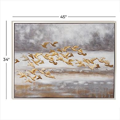 Stella & Eve Gold Finish Bird Framed Wall Art