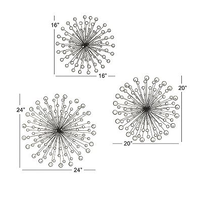 Stella & Eve Star Burst Wall Decor 3-piece Set