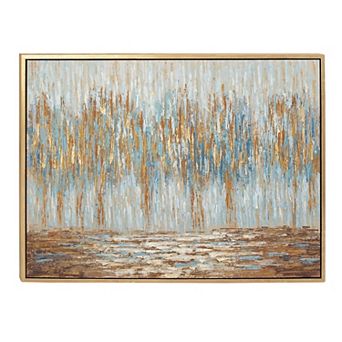 Stella & Eve Gold Finish Abstract Framed Wall Art