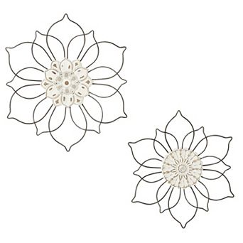Stella & Eve Floral Iron Wall Decor 2 pc Set
