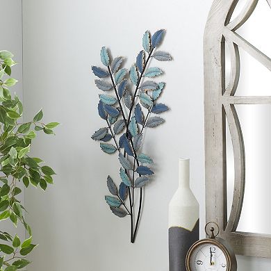 Stella & Eve Blue Leaves Wall Decor