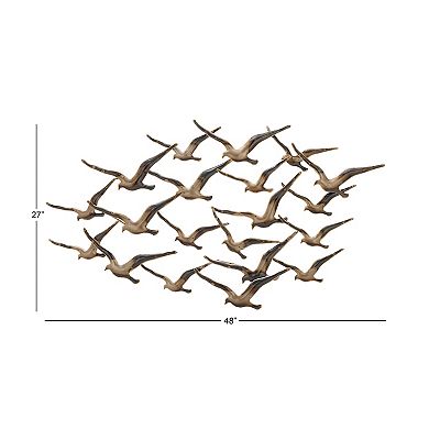 Stella & Eve Gold Finish Birds Wall Decor