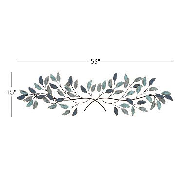 Stella & Eve Blue Leaves Wall Decor