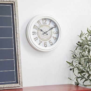 Stella & Eve Two Tone Distressed Wall Clock