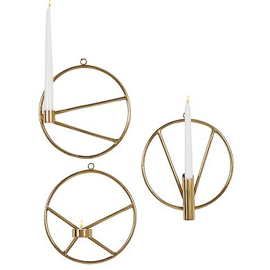 Stella & Eve Candleholder Geometric Wall Decor 3-piece Set