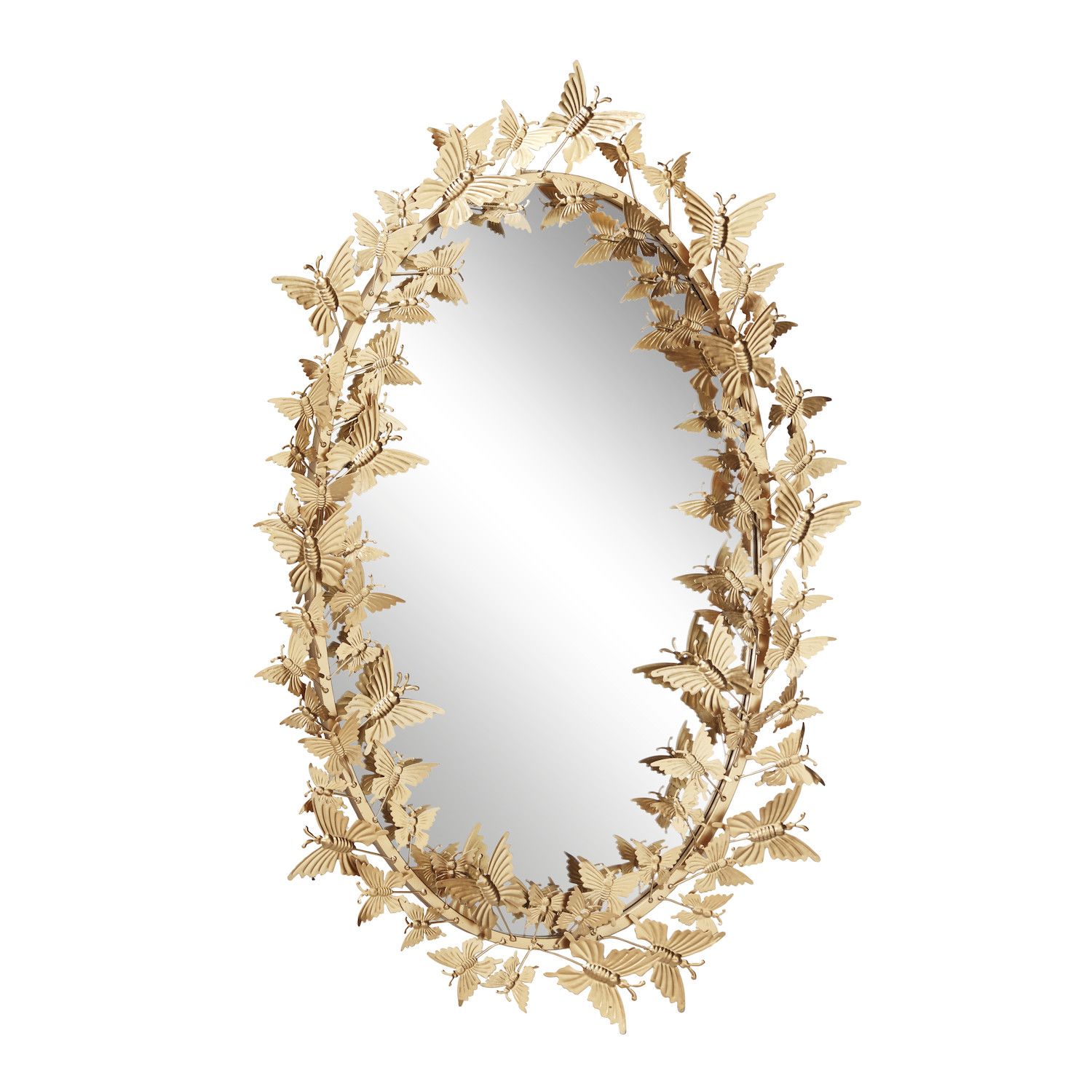 RoomMates 3D Gold Butterflies Peel & Stick Mirrors