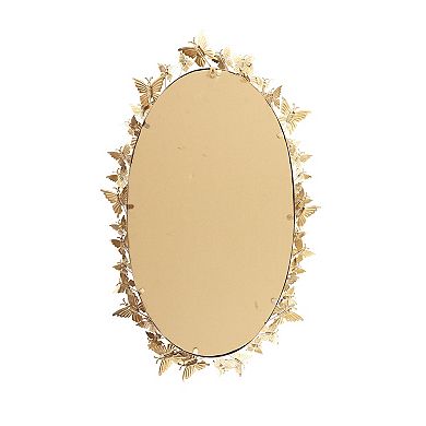 Stella & Eve Gold Finish Butterfly Wall Mirror