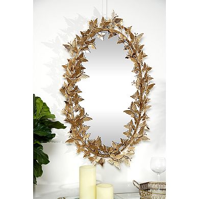 Stella & Eve Gold Finish Butterfly Wall Mirror