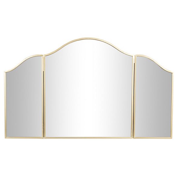 Stella & Eve Gold Metal TriFold Wall Mirror