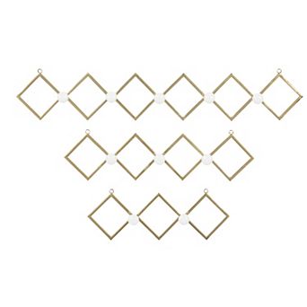 Stella & Eve 10-Hook Diamond Wall Decor 3 pc Set
