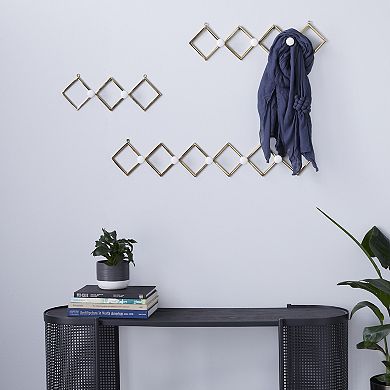 Stella & Eve 10-Hook Diamond Wall Decor 3-piece Set
