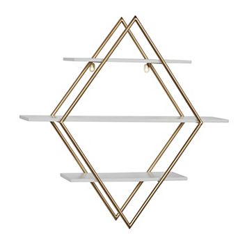 Stella & Eve Glam Diamond 3-Shelf Wall Decor