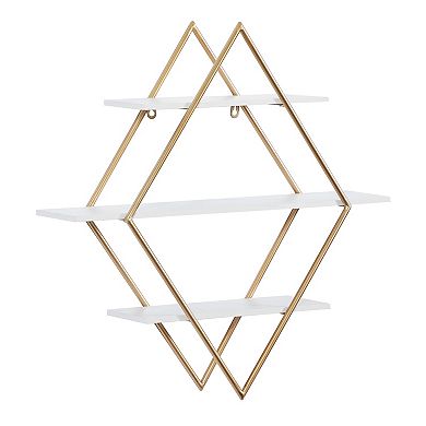 Stella & Eve Glam Diamond 3-Shelf Wall Decor