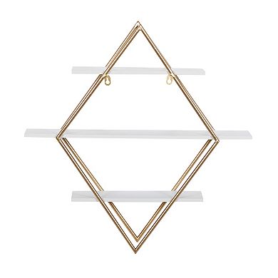 Stella & Eve Glam Diamond 3-Shelf Wall Decor