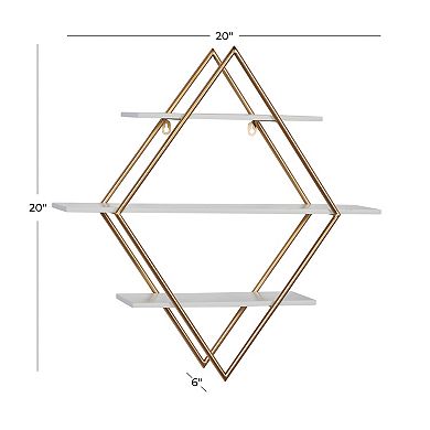 Stella & Eve Glam Diamond 3-Shelf Wall Decor