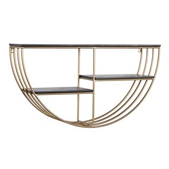 Stella & Eve Gold Finish 3-Shelf Wall Decor