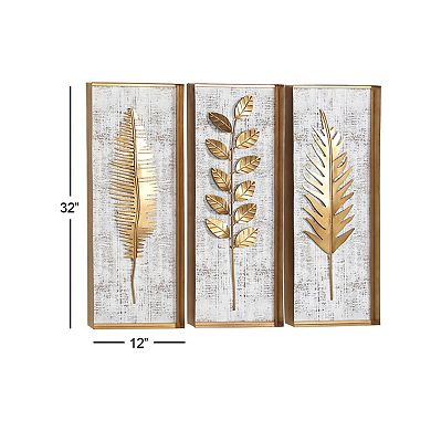 Stella & Eve Metallic Leaves Wall Decor 3-piece Set