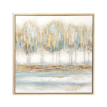 Stella & Eve Metallic Abstract Tree Framed Wall Art