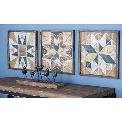 Stella & Eve Quilt Pattern Wall Decor 3-piece Set