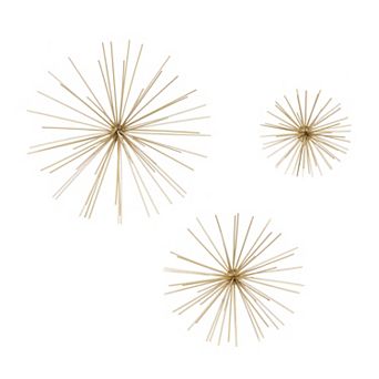Stella & Eve Metallic Sunburst Wall Decor 3 pc Set