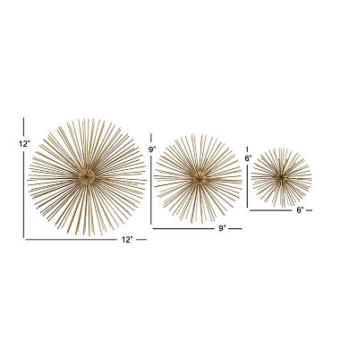 Stella & Eve Burst Metallic Wall Decor 3-piece Set