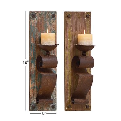 Stella & Eve Wood Wall Sconce 2-Piece Set