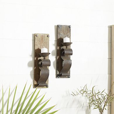 Stella & Eve Wood Wall Sconce 2-Piece Set