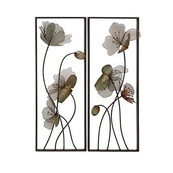 Stella & Eve Delicate Flower Wall Decor 2 pc Set