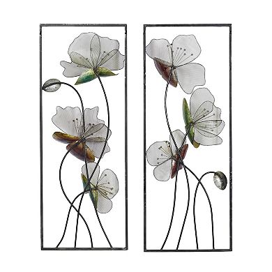 Stella & Eve Delicate Flower Wall Decor 2-piece Set